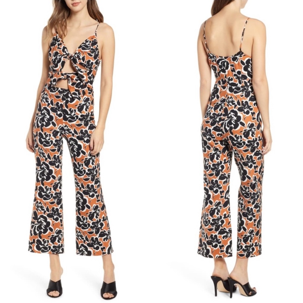 NWT Leith Tie Front Linen Jumpsuit size XS